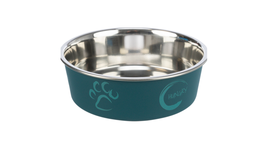 Trixie Stainless Steel Bowl w Plastic Coating 300ml - 12cm