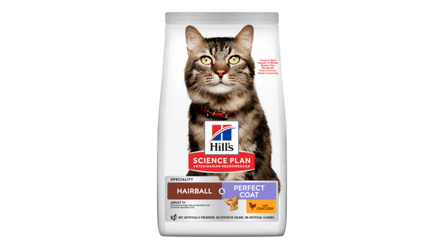 Hills Science Plan Cat Adult Hairball & Perfect Coat Chicken 3kg