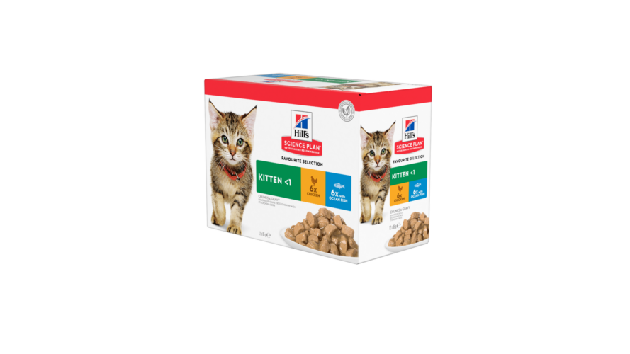 Hills Science Plan Kitten Chicken & Ocean Fish Pouches (12x85g) - MULTIPACK
