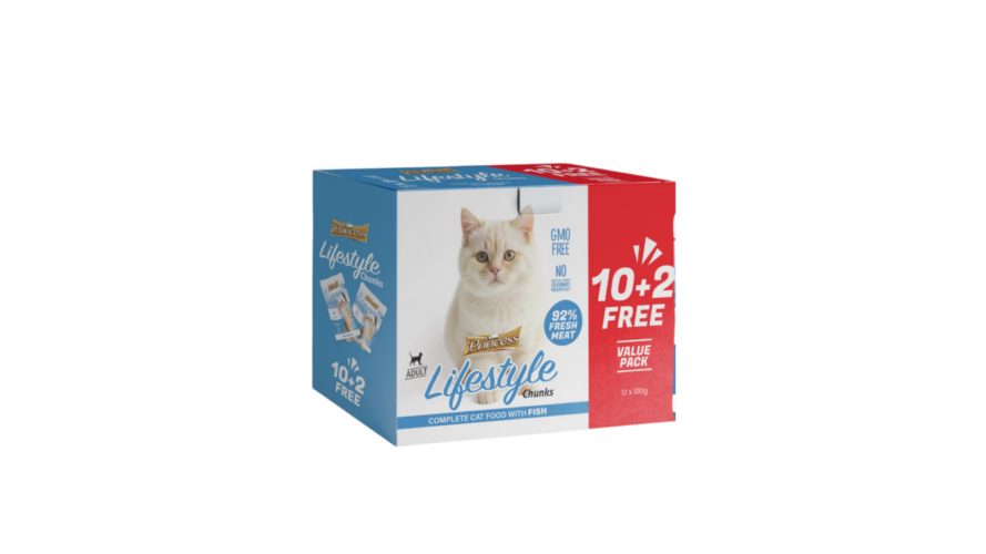 Princess Lifestyle Pouches Chunks Fish 12x100g (10+2FREE)