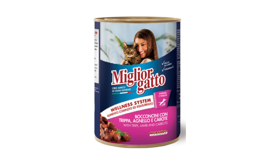 Miglior Gatto Bocconcini Tripe, Lamb & Carrots 405g