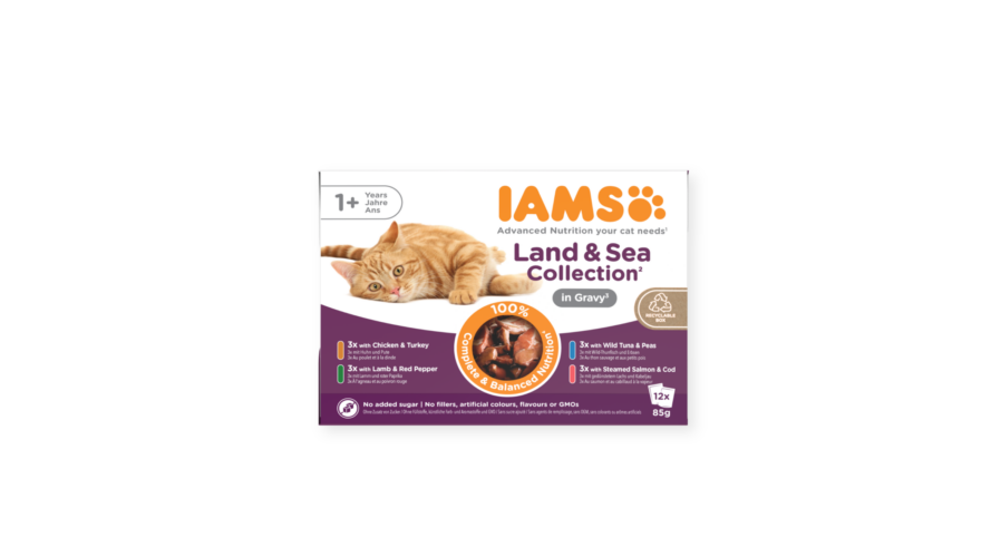 IAMS Cat Adult Pouch Land & Sea Jelly (12x85g) - MULTIPACK