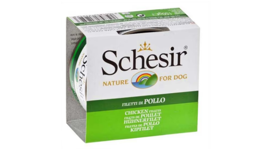 Schesir Dog Tin Chicken Fillets in Jelly 150g