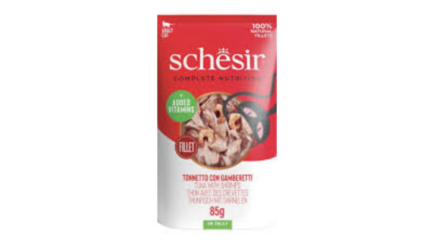 Schesir Tuna/Shrimps in Jelly Pouch 85g