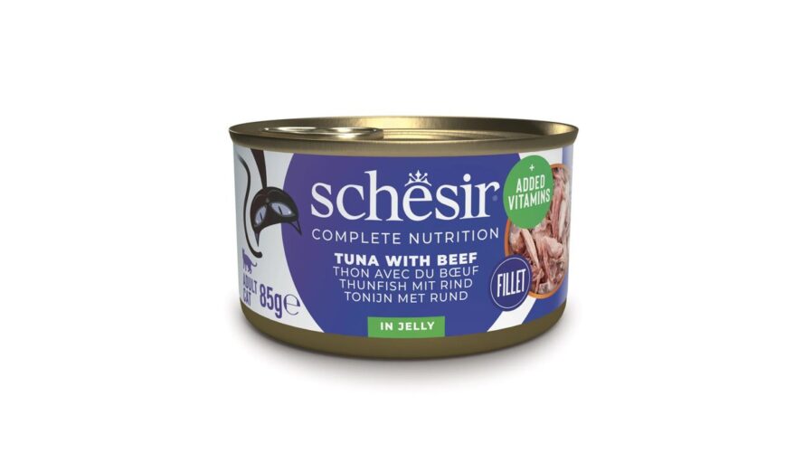 Schesir Tuna/Beef in Jelly Pouch 85g