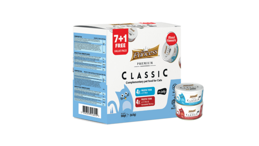 Princess Classic Combo Chicken & Tuna 8x70g (7+1FREE)