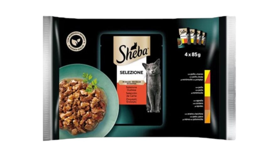 Sheba Cat Food Delice in Meat Sauce 4x85g
