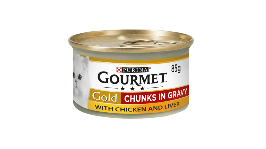 Purina Gourmet Gold Chicken and Liver in Gravy Can 85g