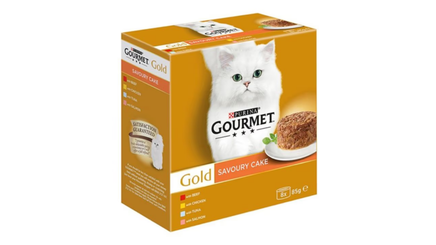 Purina Gold, Savoury Cake Chicken Meat & Fish Variety 8 x 85g