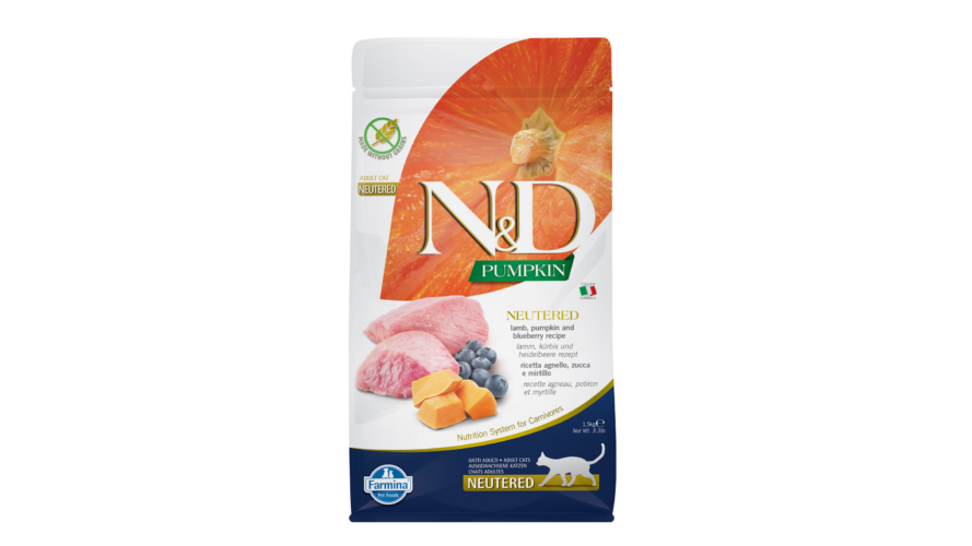N&D Pumpkin Neutered Cat Lamb Pumpkin & Blueberry 1.5kg
