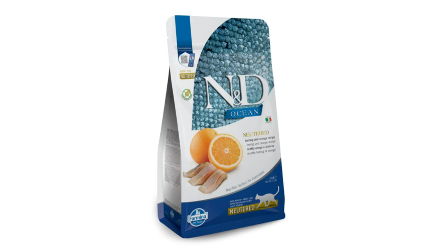 N&D Cat Dry Ocean Grain Free Neutered Herring & Orange, 1,5kg