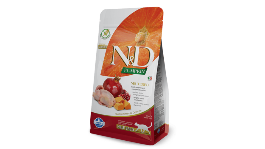 N&D Cat Dry Pumpkin Grain Free Neutered Quail & Pomeganate, 1,5kg