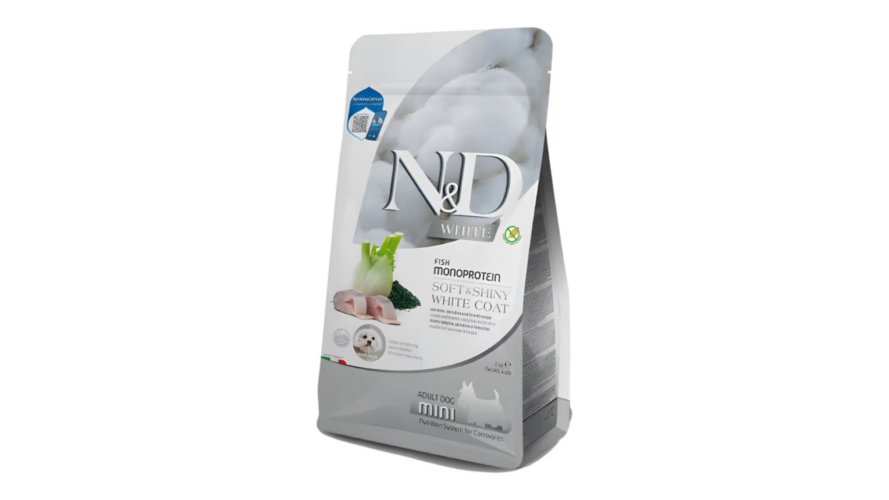 N&D White Adult Mini Sea Bass Potato Spirulina Fennel 2kg