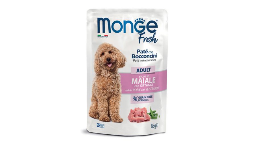 Monge Dog Fresh Pork w/Vegetables 85g